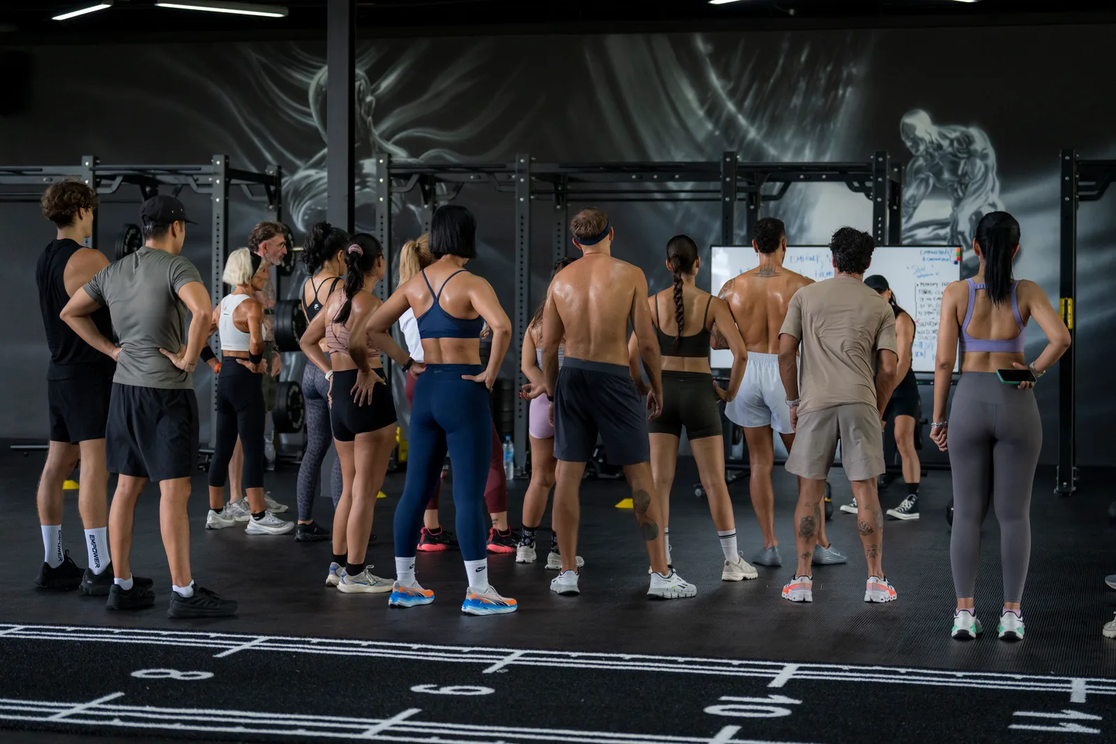 EMPOWER class gathered together on the functional training floor