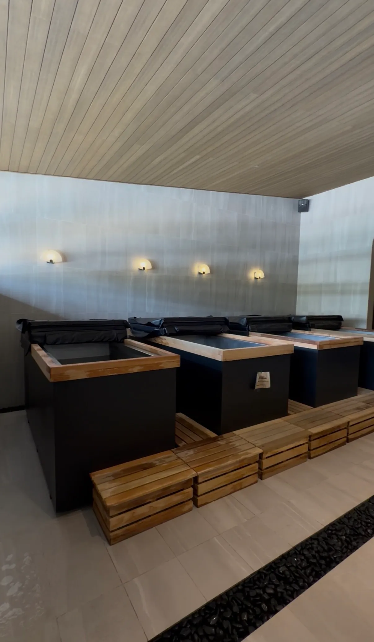 Four filtered ice baths in the EMPOWER Recovery Zone