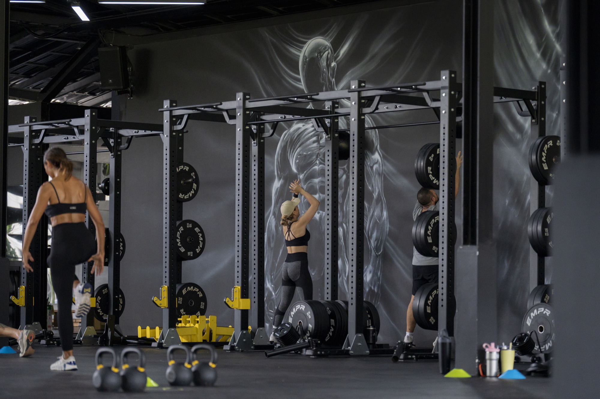 Wide view of the EMPOWER functional fitness floor