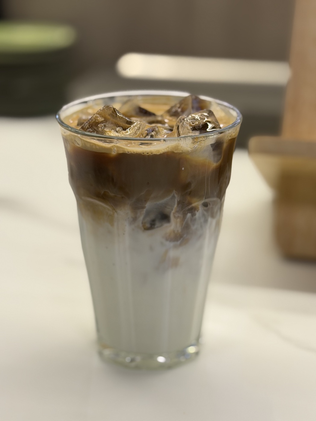 Iced coffee served at NOURISH