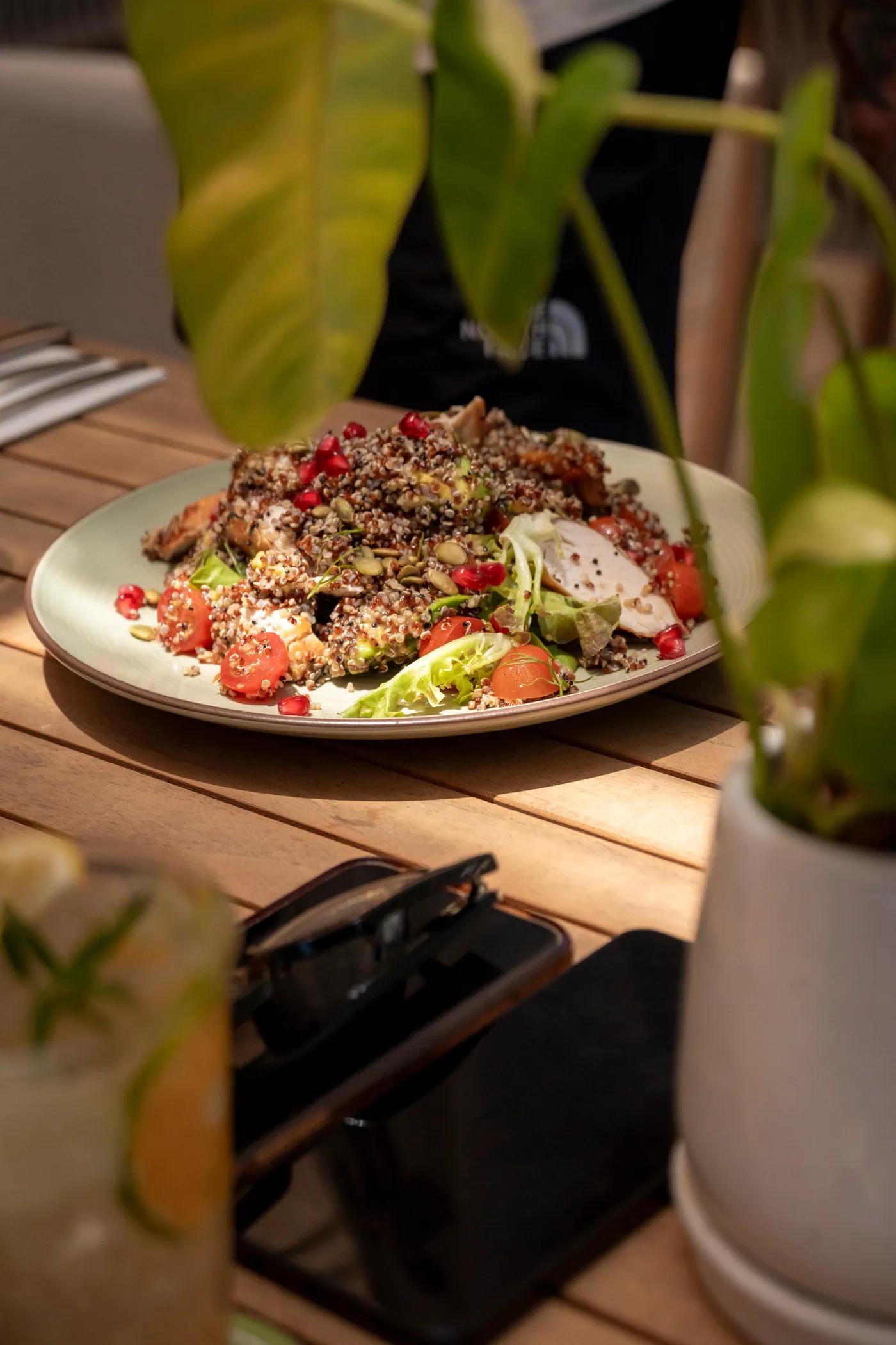 Chicken and quinoa salad served at NOURISH
